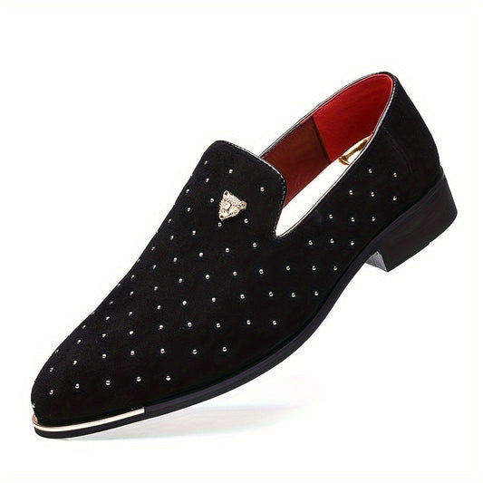 Plus Size Men's Comfy Slip-On Loafers - Soft Fabric Upper, Non-Slip Durable Rubber Sole, Breathable, Easy Slip-On Design, Low Heel, Comfortable Footwear for Daily Wear - Stylish, Versatile, and Durable Shoes for Big and Tall
