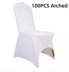 10 - 100PCS Black White Strong Spandex Universal Wedding Chair Covers Full Seat Slipcovers Restaurant Cafe - SHOWLU FASHION STORE