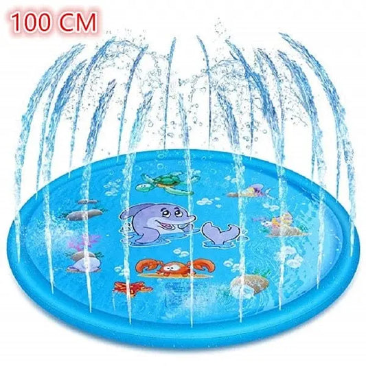 Showlu Fashion Store 0 100cm 100/170 CM Children Play Water Mat Summer Beach Inflatable Water Spray Pad Outdoor Game Toy Lawn Swimming Pool Mat Kids Toys