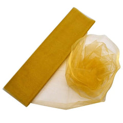 Showlu Fashion Store 0 10m/lot 48cm Sheer Crystal Organza Tulle Roll Fabric for Wedding Party Decoration organza chair wedding Arch Decor woman&#39;s Dress