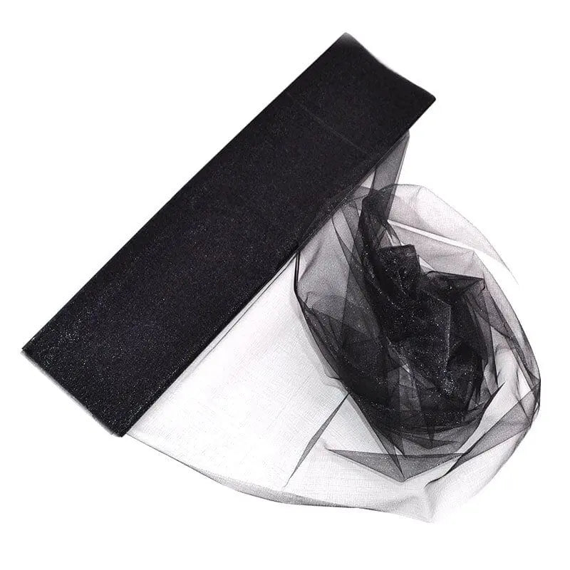 Showlu Fashion Store 0 black / 10mX48cm 10m/lot 48cm Sheer Crystal Organza Tulle Roll Fabric for Wedding Party Decoration organza chair wedding Arch Decor woman&#39;s Dress