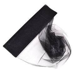 Showlu Fashion Store 0 black / 10mX48cm 10m/lot 48cm Sheer Crystal Organza Tulle Roll Fabric for Wedding Party Decoration organza chair wedding Arch Decor woman&#39;s Dress