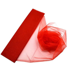 Showlu Fashion Store 0 red / 10mX48cm 10m/lot 48cm Sheer Crystal Organza Tulle Roll Fabric for Wedding Party Decoration organza chair wedding Arch Decor woman&#39;s Dress