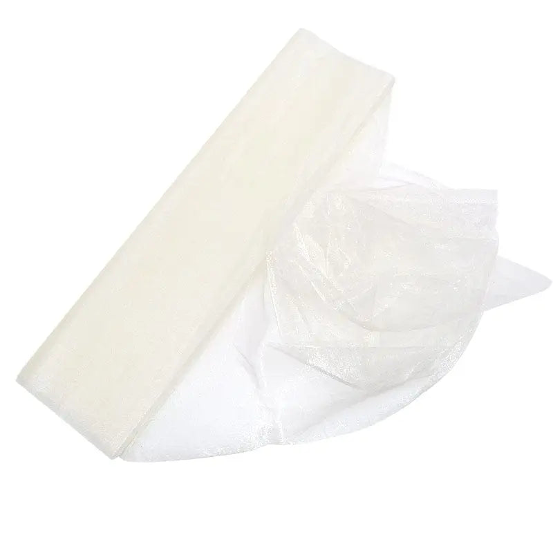 Showlu Fashion Store 0 champagne / 10mX48cm 10m/lot 48cm Sheer Crystal Organza Tulle Roll Fabric for Wedding Party Decoration organza chair wedding Arch Decor woman&#39;s Dress