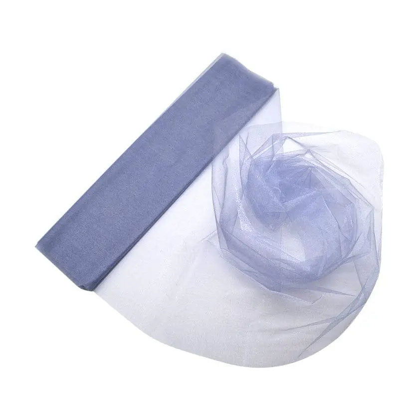 Showlu Fashion Store 0 gray / 10mX48cm 10m/lot 48cm Sheer Crystal Organza Tulle Roll Fabric for Wedding Party Decoration organza chair wedding Arch Decor woman&#39;s Dress