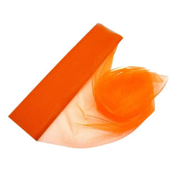 Showlu Fashion Store 0 orange / 10mX48cm 10m/lot 48cm Sheer Crystal Organza Tulle Roll Fabric for Wedding Party Decoration organza chair wedding Arch Decor woman&#39;s Dress