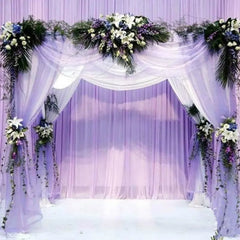 Showlu Fashion Store 0 10m/lot 48cm Sheer Crystal Organza Tulle Roll Fabric for Wedding Party Decoration organza chair wedding Arch Decor woman&#39;s Dress
