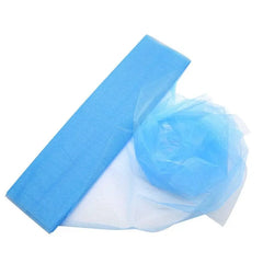 Showlu Fashion Store 0 sky blue / 10mX48cm 10m/lot 48cm Sheer Crystal Organza Tulle Roll Fabric for Wedding Party Decoration organza chair wedding Arch Decor woman&#39;s Dress