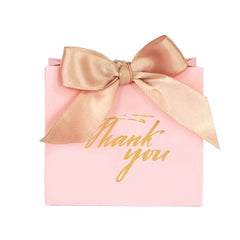 10Pcs Bowknot Thank You Candy Bags Letters Print Wedding Gift Box Package Paper Bags Christmas Birthday Party Favor - SHOWLU FASHION STORE