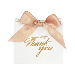 10Pcs Bowknot Thank You Candy Bags Letters Print Wedding Gift Box Package Paper Bags Christmas Birthday Party Favor - SHOWLU FASHION STORE