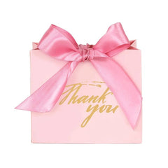 10Pcs Bowknot Thank You Candy Bags Letters Print Wedding Gift Box Package Paper Bags Christmas Birthday Party Favor - SHOWLU FASHION STORE