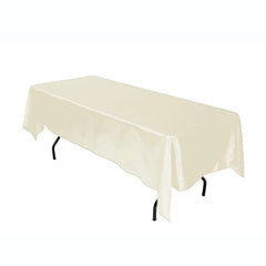145X275 Wedding Tablecloth Rectangular Satin Table cloth Black Overlay Cover Champagne Table Cloth Party Dinner Banquet Decorati - SHOWLU FASHION STORE