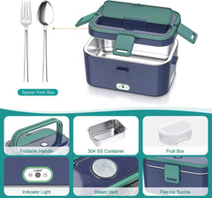 1.8L Electric Lunch Box 60W Food Heated Portable Food Warmer Heater for Car/Truck/Home Heating Box with Insulated Box - SHOWLU FASHION STORE