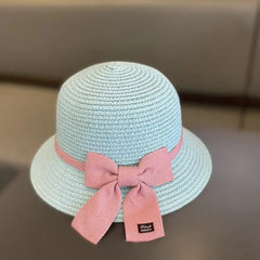 Showlu Fashion Store 0 Hat A3 / 2-6 Years 52CM 2-8 Years Kids Sun Hat Girls Summer New Straw Bag Cap Set Baby Travel Sun Protection Beach Hats Sun Fisherman Hat for Child