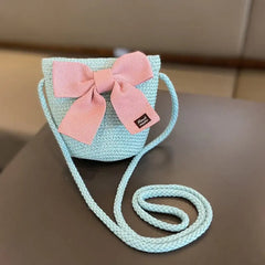 Showlu Fashion Store 0 2-8 Years Kids Sun Hat Girls Summer New Straw Bag Cap Set Baby Travel Sun Protection Beach Hats Sun Fisherman Hat for Child