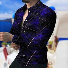 2023 Hot selling New Fashion Men's Shirt Novelty Lapel Long Sleeves Casual Street Party Spring Autumn Quality Material Plus Size - SHOWLU FASHION STORE