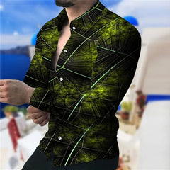 2023 Hot selling New Fashion Men's Shirt Novelty Lapel Long Sleeves Casual Street Party Spring Autumn Quality Material Plus Size - SHOWLU FASHION STORE