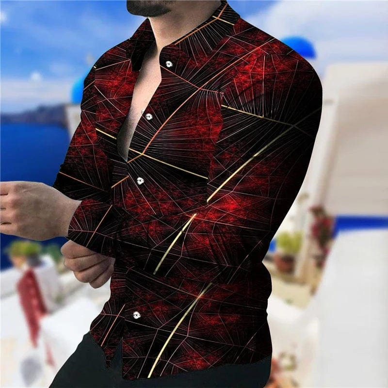 2023 Hot selling New Fashion Men's Shirt Novelty Lapel Long Sleeves Casual Street Party Spring Autumn Quality Material Plus Size - SHOWLU FASHION STORE