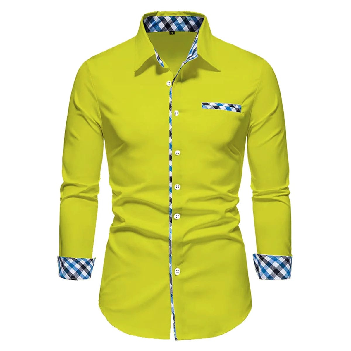2023 Men's Hot Selling Business Office Long Sleeve Solid Color Spliced Shirt Outdoor Street Leisure High Quality Fabric Polo Top - SHOWLU FASHION STORE