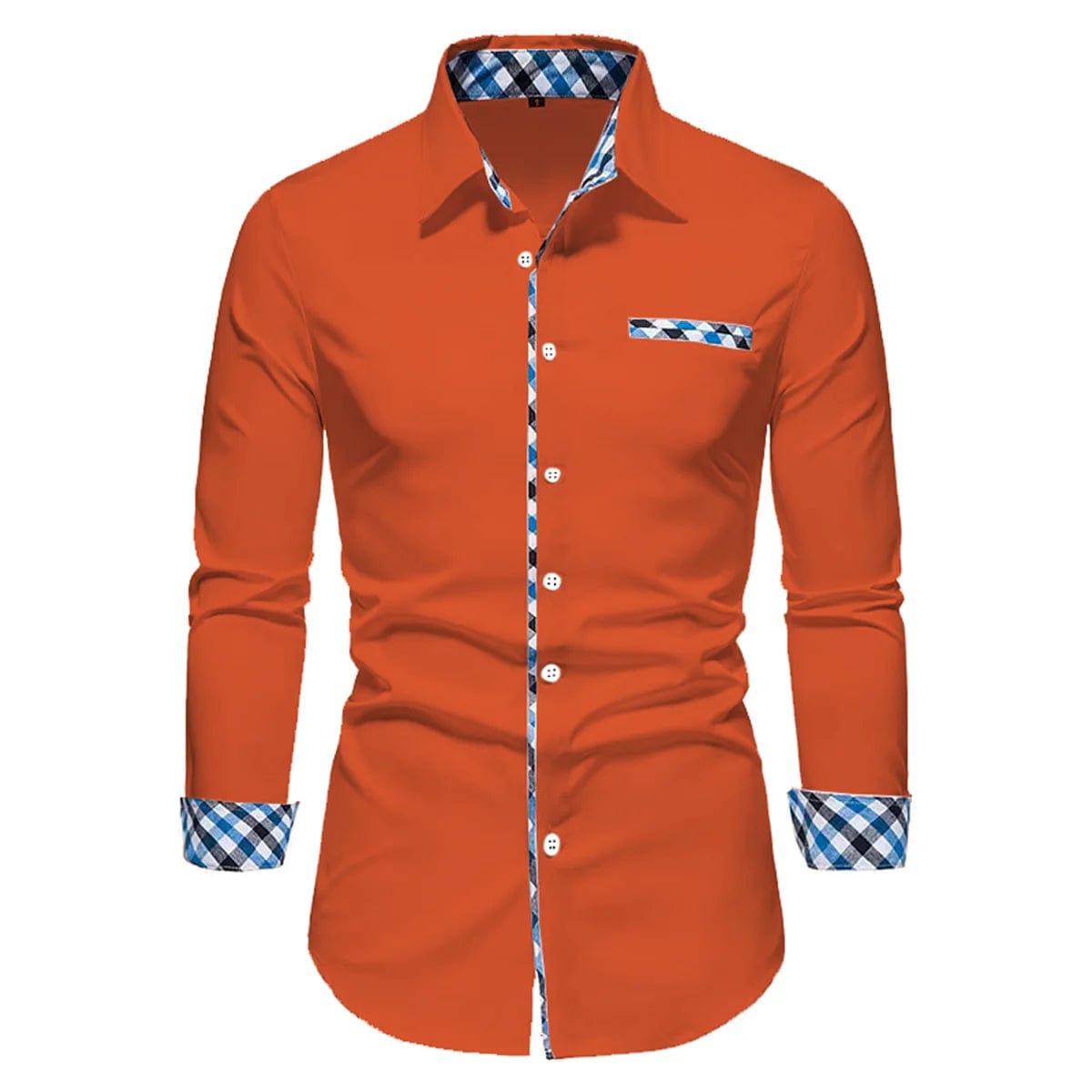 2023 Men's Hot Selling Business Office Long Sleeve Solid Color Spliced Shirt Outdoor Street Leisure High Quality Fabric Polo Top - SHOWLU FASHION STORE
