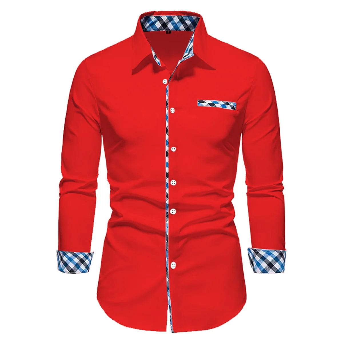 2023 Men's Hot Selling Business Office Long Sleeve Solid Color Spliced Shirt Outdoor Street Leisure High Quality Fabric Polo Top - SHOWLU FASHION STORE