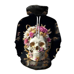 2023 New Men ‘s Hooded Hip Hop Sweatshirt 3D Skull head print Fashion Hip Hop Casual Loose Long Sleeve Hooded Sweatshirt 2XS5XL - SHOWLU FASHION STORE