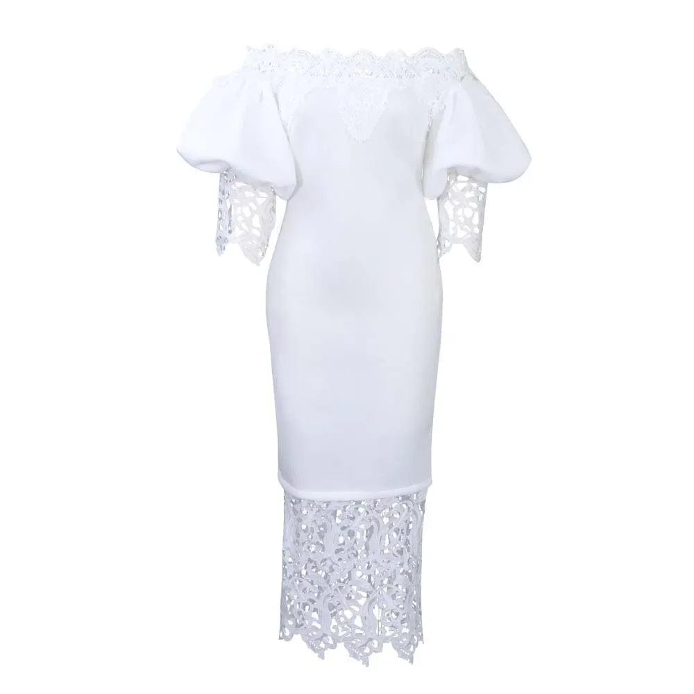 2023 Summer African Dresses for Women Club Outfits Dashiki Ankara Evening Party Robe Femme Lace Bodycon Dress Africa Clothing - SHOWLU FASHION STORE