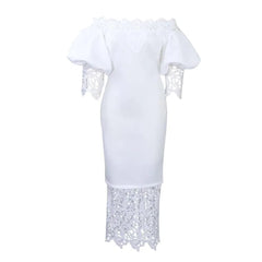 2023 Summer African Dresses for Women Club Outfits Dashiki Ankara Evening Party Robe Femme Lace Bodycon Dress Africa Clothing - SHOWLU FASHION STORE
