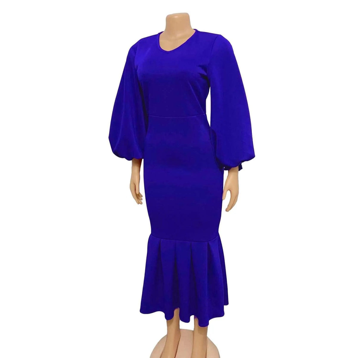 2024 Autumn/Winter New AOMEI Fashion Large V - neck Bubble Long Sleeve Sexy Fishtail Dress Party Club Birthday Evening Dresses - SHOWLU FASHION STORE