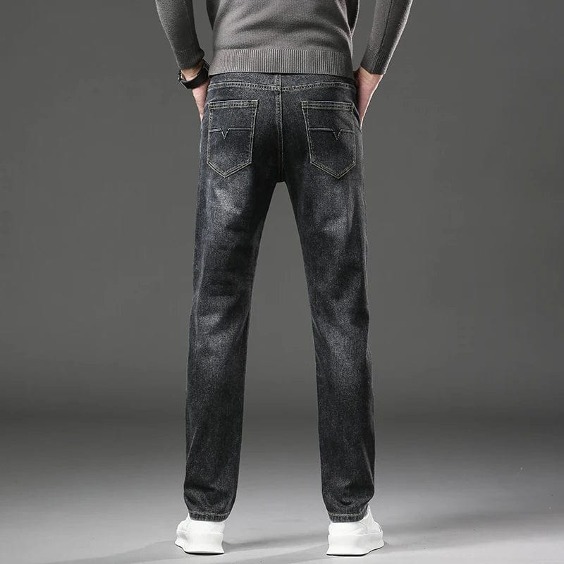 2024 Fashion New Men's Spring Straight Jeans Baggy Soft Stretch Casual Business Brand Male Clothes Denim Trousers - SHOWLU FASHION STORE