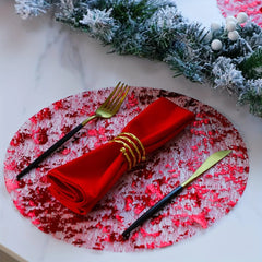 20pcs Gold Round Foil Table Mat Table Place Mats Tea Dining Tableware Mats Pads Wedding Birthday Home Party Table Decoration - SHOWLU FASHION STORE
