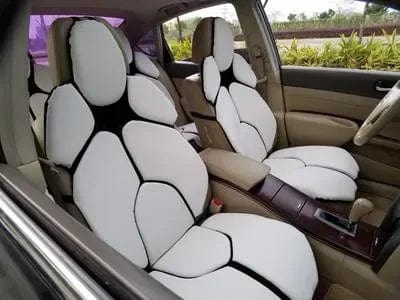 2pc Car Front Seat Cover Individual Sports Cushion Universal Seat Protector Luxury Set Leather Car Seat Cover Orange Blue Red - SHOWLU FASHION STORE
