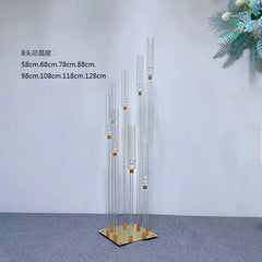 2pcs 5pcs 10pcs Wedding Decoration Centerpiece Candelabra Clear Candle Holder Acrylic Candlesticks for Weddings Event Party - SHOWLU FASHION STORE