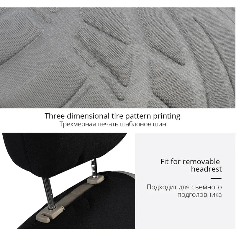 2pcs Universal Car Seat Cover Polyester Fabric Protect Seat Covers Fashionable Decoration of Car Seats Multiple Colors - SHOWLU FASHION STORE
