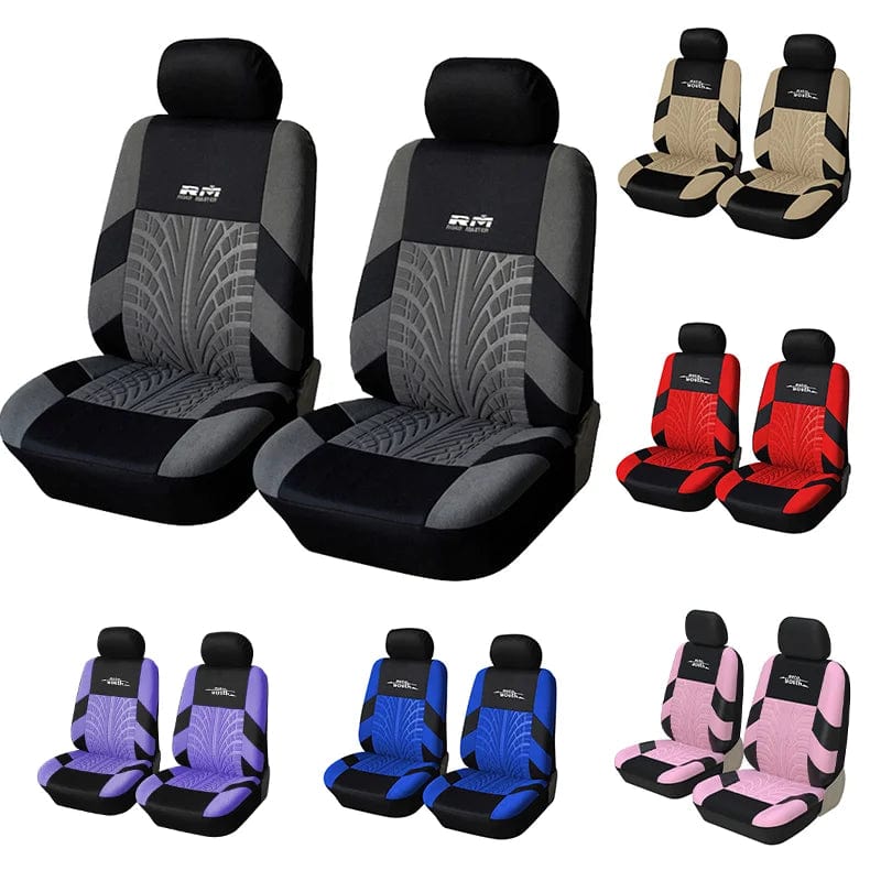 2pcs Universal Car Seat Cover Polyester Fabric Protect Seat Covers Fashionable Decoration of Car Seats Multiple Colors - SHOWLU FASHION STORE