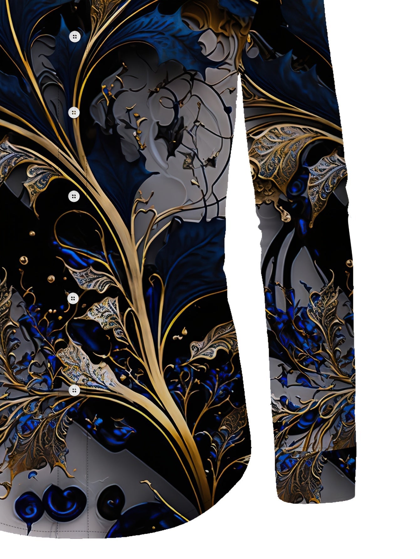 Men's Retro Floral Patterns Print Long Sleeve Shirt For Spring And Fall, Casual Comfy Shirt As Gift SHOWLU FASHION STORE