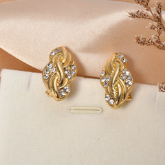One set of exquisite retro leaf jewelry for men and women, shining synthetic Zirconia jewelry four-piece set, suitable for wedding parties, banquets, Valentine's Day holiday jewelry gifts SHOWLU FASHION STORE