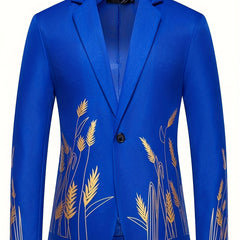 New Palace-Style Suit with Wheat Ear Print Design SHOWLU FASHION STORE