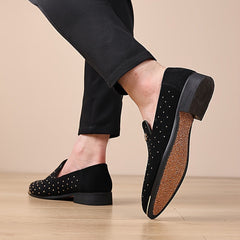 Plus Size Men's Comfy Slip-On Loafers - Soft Fabric Upper, Non-Slip Durable Rubber Sole, Breathable, Easy Slip-On Design, Low Heel, Comfortable Footwear for Daily Wear - Stylish, Versatile, and Durable Shoes for Big and Tall SHOWLU FASHION STORE