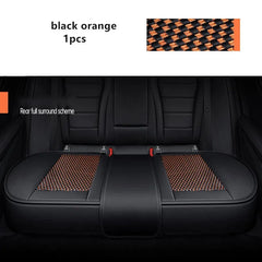 3D Ice Silk+PU Leather Car Seat Cover Universal Seat Protector Non - slip Cushion Luxury Car Seat Upholstery Mat Accessories - SHOWLU FASHION STORE