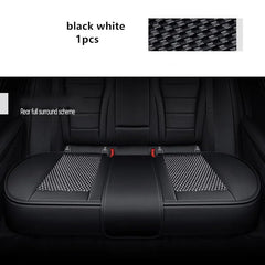 3D Ice Silk+PU Leather Car Seat Cover Universal Seat Protector Non - slip Cushion Luxury Car Seat Upholstery Mat Accessories - SHOWLU FASHION STORE
