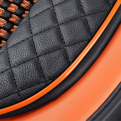 3D Ice Silk+PU Leather Car Seat Cover Universal Seat Protector Non - slip Cushion Luxury Car Seat Upholstery Mat Accessories - SHOWLU FASHION STORE