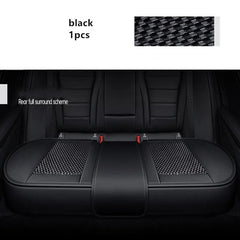 3D Ice Silk+PU Leather Car Seat Cover Universal Seat Protector Non - slip Cushion Luxury Car Seat Upholstery Mat Accessories - SHOWLU FASHION STORE