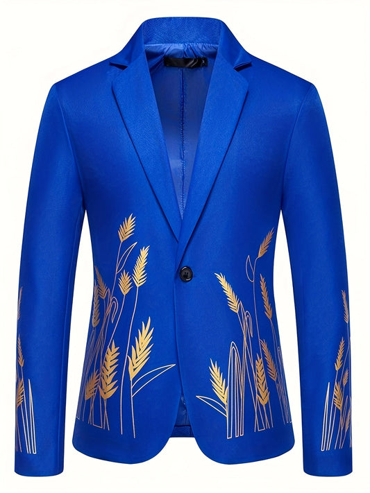 New Palace-Style Suit with Wheat Ear Print Design SHOWLU FASHION STORE