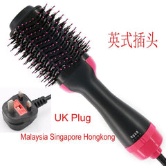 4 In1 Hair Dryer Brush Curler Straightener Anion Puffy Hot Air Comb - SHOWLU FASHION STORE