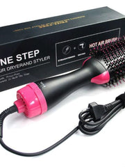 4 In1 Hair Dryer Brush Curler Straightener Anion Puffy Hot Air Comb - SHOWLU FASHION STORE