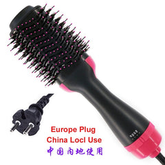 4 In1 Hair Dryer Brush Curler Straightener Anion Puffy Hot Air Comb - SHOWLU FASHION STORE