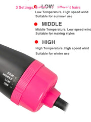 4 In1 Hair Dryer Brush Curler Straightener Anion Puffy Hot Air Comb - SHOWLU FASHION STORE