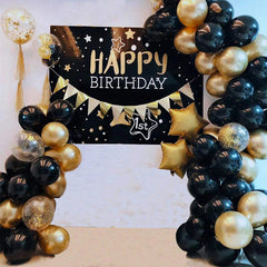 40pcs 12inch Gold Black Mixed Confetti Latex Balloons Boy Girl Birthday Adult Woman Man Party Decorations Graduation New Year - SHOWLU FASHION STORE