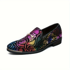 Men'S Fashion Slip-On Loafers, Casual Korean British Style, All-Season Versatile Business Faux Shoes, Trendy Pointed Toe, Breathable Rubber Sole, Casual Outdoor Hiking Footwear, 46 Size SHOWLU FASHION STORE